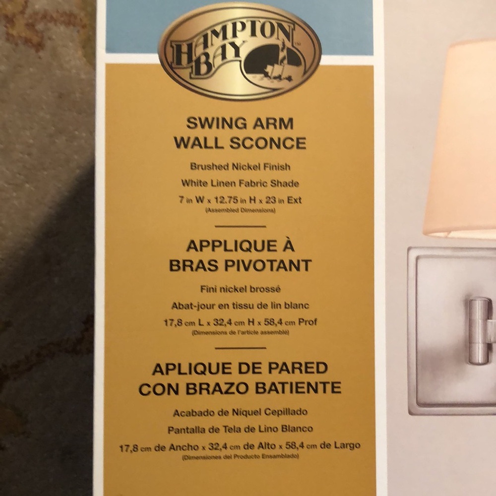 Hampton Bay wall mounted Lamp - Picture 2 of 2
